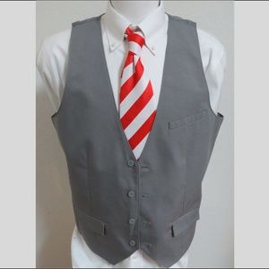 Sz XL Gray Structure Mens Cotton #104T Suit Vest
